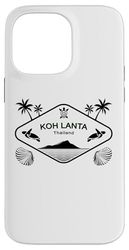 Koh Lanta Thailand Sea Turtle Palm Trees Island Souvenir Case for iPhone 14 Pro Max