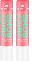 Essence Bálsamo Labial Brillante Juicy Bomb, Natural, Brillante, Rociado (2.5G) (Paquete de 2)
