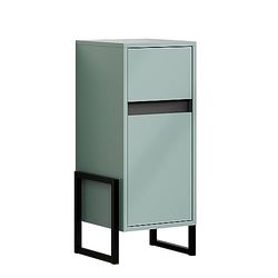 trendteam smart living - Matix - Comò - Turchese - Armadietto da bagno con cassetto estraibile - 36 x 80 x 35 cm - 2 scomparti, 1 ripiano regolabile - antigraffio