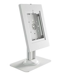 conecto Soporte de mostrador para Tableta, con Carcasa de Acero para Tab A 10.1 (2019)/ Tab A7/ S6 Lite 10.4/10.5"/11 y iPad 5/6/7/8/9/ iPad Air 9.7"/ 10.5"/10.9 "/iPad Air 9,7"/10,5"/11, Blanco