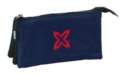 Safta Munich Basic Trousse Triple pour Enfants d'âge Scolaire, Confortable et Polyvalente, qualité et résistance, 22 x 3 x 12 cm, Bleu Marine, Bleu Marine, Estándar, Décontracté