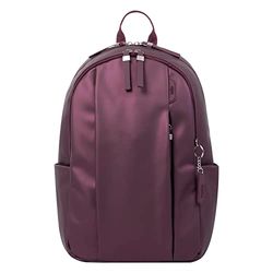 TOTTO - Mochila para Ordenador Portátil de 13 Pulgadas, Modelo Meryl, 3 Compartimentos, 2 Bolsillos para Botella, Bolsillo Secreto, Organizador con Llavero Extraíble, Cómoda y Resistente, Color Gris