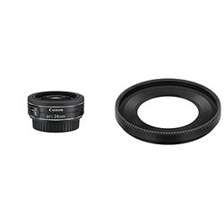 Canon Objectif EF-S 24 mm F/2,8 STM + Canon ES-52 Pare-soleil pour objectif