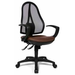 Topstar OP20QG08 Open Point SY, bureaustoel, ergonomisch, incl. armleuningen, stoffen bekleding, bruin
