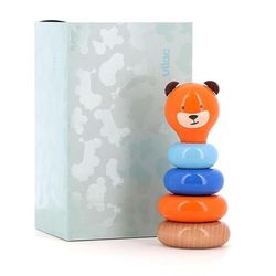 Vilac- Apilable de Madera Boizoos, Marcel el Osito, Multicolor (8085Y)