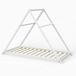 Lit cabane APACHE 90x190 + 1 sommier / Blanc
