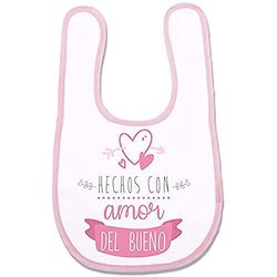 Supermolon 01072 Babyslabbetje met klittenbandsluiting, pastelroze, uniseks
