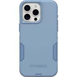 OtterBox iPhone 15 Pro MAX (alleen) Commuter Series Case - CRISP DENIM (blauw), slank en stevig, zakvriendelijk, met poortbescherming