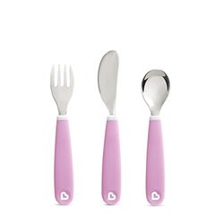 Munchkin Splash set kleuterbestek (vork, mes en lepel), paars