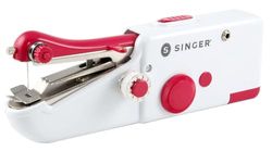 SINGER Stitch Sew Quick Mini Mechanical Sewing Machine AA Battery White