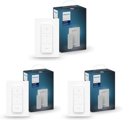 Philips Hue Hue Dimmer Switch Interruptor inteligente, Blanco [Clase de eficiencia energética A+] (Paquete de 3)