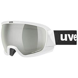 uvex contest CV - skibril voor dames en heren - contrastverhogend - vervormingsvrij zicht - white matt/silver-green - one size
