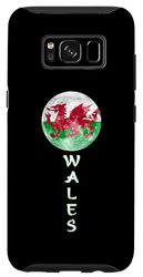 Coque pour Galaxy S8 Drapeau du Pays de Galles UK Moon Pride Pays de Galles Cadeaux d'amour Souvenir du Pays de Galles