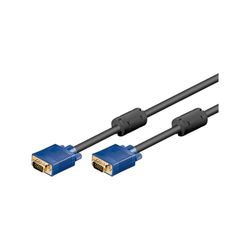 Wentronic Goobay Cabo de monitor (conector macho HD de 15 pinos para conector macho HD de 15 pinos XGA SVGA, 10 m), preto 1 x monitor de ecrã
