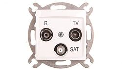 CARLA Antenneaansluiting R-TV-SAT 10dB wit 1761-10 elektroplastisch nasielsk 5901752635296