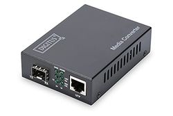 Digitus Assmann 82130 Gigabit Media Converter RJ45/SFP, Black
