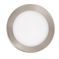 Eglo Connect lâmpada led embutida Fueva-C, lâmpada embutida Smart Home, material metal fundido, plástico, cor níquel mate, diâmetro 17 cm, regulável, tons brancos e cores configuráveis