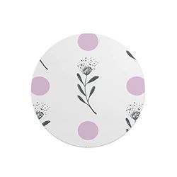 Questo Casa, Ronde digitaal bedrukte muismat, antislip onderkant, voor kantoor en thuis, diameter: 22 cm