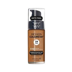 Revlon Colorstay Liquid Foundation Makeup for Combination/Oily Skin SPF 15, Longwear Medium-Full Coverage with Matte Finish, Pecan (510), 30 ml