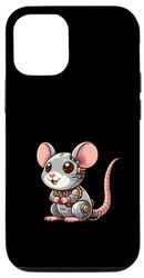 Coque pour iPhone 12/12 Pro Souris robot cool cyborg rat