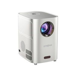 STRONG - Mini proiettore Wifi Bluetooth Q1 - Risoluzione HD 720p compatibile Full HD 1080p - 180 ANSI Lumens - Distanza di proiezione da 0,85 a 2,9 m - Connettività HDMI/USB/AV + Altoparlanti - Grigio