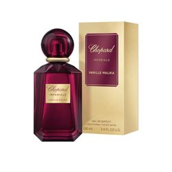 Chopard Vanille Malika 100 ml – Eau de Parfum pour Femme – Fragrance Ambrée Gourmande – Notes Sensuelles de Vanille, de Poivre Rose, de Litchi et de Cashmeran – Flacon en Verre Rouge