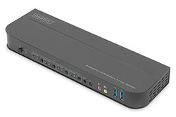 DIGITUS KVM-Switch 4-Port 4K60Hz, 4xDP in, 1xDP/HDMI Out