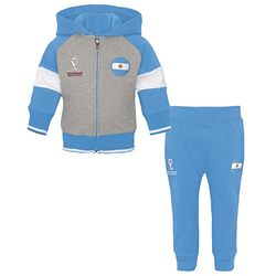 FIFA 2022-Argentina Tuta Ufficiale World Cup 2022, Blu Bambino/Grigio/Bianco, 9 Months Unisex-Bimbi