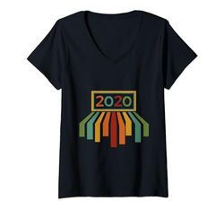 Mujer 5º cumpleaños vintage 2020 Camiseta Cuello V