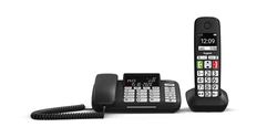 Gigaset DL780 PLUS - Téléphone fixe Filaire Noir avec Combiné - Fonction Mains-Libres, Larges Touches, Signal d'appel Lumineux