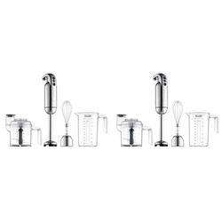 Dualit Hand Blender Set | Handheld Stick Blender With Chopping Bowl, Whisk & 1L Measuring Jug | 700W Polished With Turbo Speed | Perfect For Soup, Smoothies, Puree, Dip, Baby Food & Chopped Vegetables