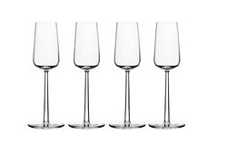 Iittala Essence 4 champagneglazen, glas, transparant, 8,2 x 8,2 x 23 cm