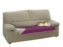Estoralis | AVA | Topper pour canapé | Tissu matelassé réversible | Couleur Gris/Fuxia | pour Animal de Compagnie| Mesure 65x180 cm. | pour Tous Types de canapés