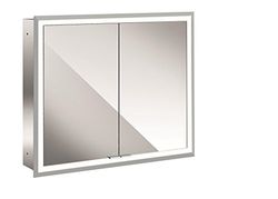 Emco luz Prime ASIS-Armario con Espejo LED (800 mm, 2 Puertas, IP 20), Aluminio, 83 cm