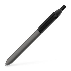 Otto Hutt Bolígrafo D03 de latón y acero antracita y negro Ruthenium, 14 cm, tamaño de mina M, color de escritura azul, 001-18813