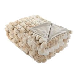 Home ESPRIT deken, beige, lichtbruin, 130 x 170 x 0,5 cm