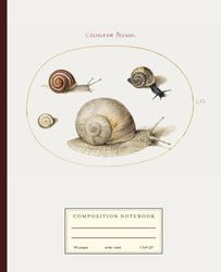 Snail Composition Notebook: Wide Ruled Lined Cream Paper Journal - 7.5” x 9.25” - 110 Pages