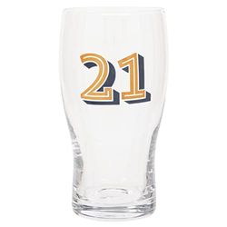 Guld 21:a födelsedagen ölpintglas - 570 ml/1 pint