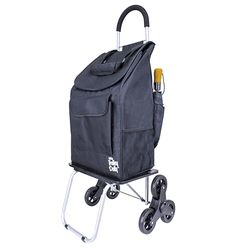 dbest products Shopping cart, Polyester, Black, Standard
