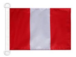 AZ FLAG - Drapeau Pavillon Civil Pérou - 45x30 cm - Pavillon Nautique Marchand Péruvien Spécial Bateau Et Extérieur En Maille Bloquée Avec Anneaux Plastiques Intégrés - 30g