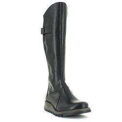 Fly London Damen MOL Langschaft Stiefel, Zwart, 40 EU