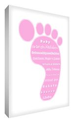 Little Helper FOOT128-13G Feel Good Art Tableau sur toile avec citations en langue allemande Typographie moderne Rose clair 30 x 20 cm