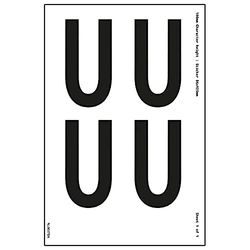 One Letter Sheet - U - 23mm Character Height - 300x200mm - Self Adhesive Vinyl