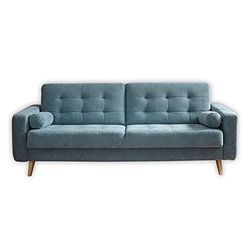 Stella Trading Fjord 3F Canapé-lit en microvelour Uran 05 Denim 222 x 86 x 90 cm