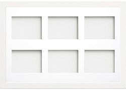 Frame Company Watson White Multi-Aperture Photo Frame with Mount, 30x20 for 8x6 (x6) * Choice of Frame Colour and Mount Design* NEW