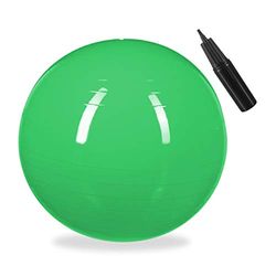 Relaxdays Gymnastiekbal, fitnessbal, yoga en pilates, zitbal kantoor, balansbal inclusief luchtpomp, Ø 65 cm, groen