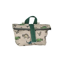 PETIT JOUR - Sac Guidon Enfant +3 Ans - Vélo, Trotinette, Tricycle - Fabriqué En RPET - Lavable En Machine - Les Dinosaures - 28cm x 19cm x 10cm