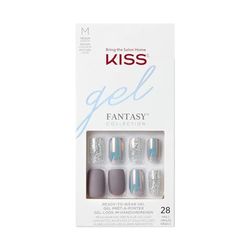 KISS Glam Fantasy Collection, Wake Up Call, Special FX Gel Nails, Includes 28 False Nails, Nail Glue, Nail File, and Manicure Stick
