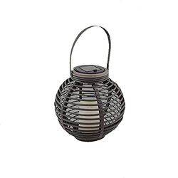 Lanterne solaire avec lumière LED, Berhan de ratan, Marron (Solar)