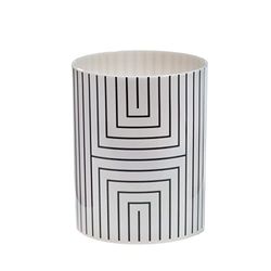 Spirella Vaso Graphic Blanco/Negro, Único